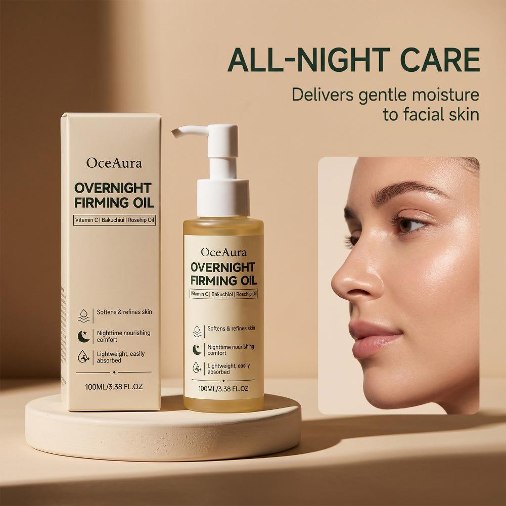 Bakuchiol Night Oil - วิตามินซี บาคูชิโอล น้ำมันบำรุงผิวหน้าสำหรับกลางคืน เนื้อบางเบา ไม่เหนียวเหนอะหนะ ช่วยเติมความชุ่มชื้น