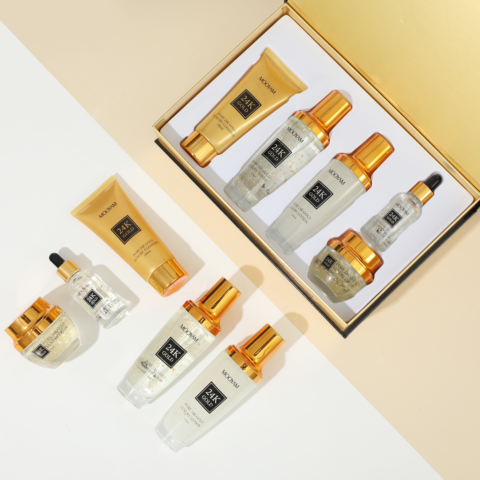 ชุดบำรุงผิวหน้า 24K โกลด์ ลักช - Luxury Skincare Moisturizer บทวิจารณ์และราคา